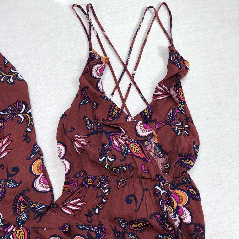 ASTR High Low Floral Wrap Dress